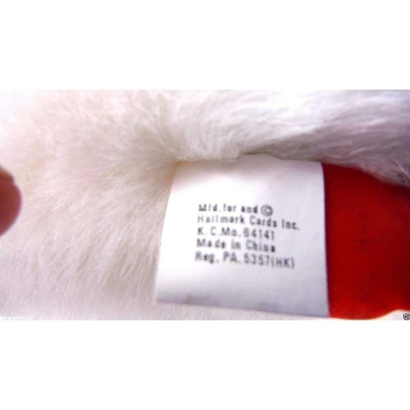 Hallmark Plush Black White Panda Love Official Red Hat Referee Shirt 10" - Picture 5 of 6